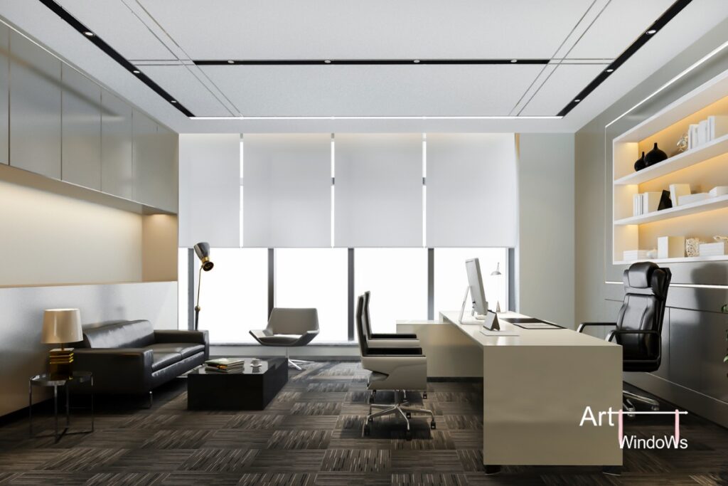 cortina roller para home office